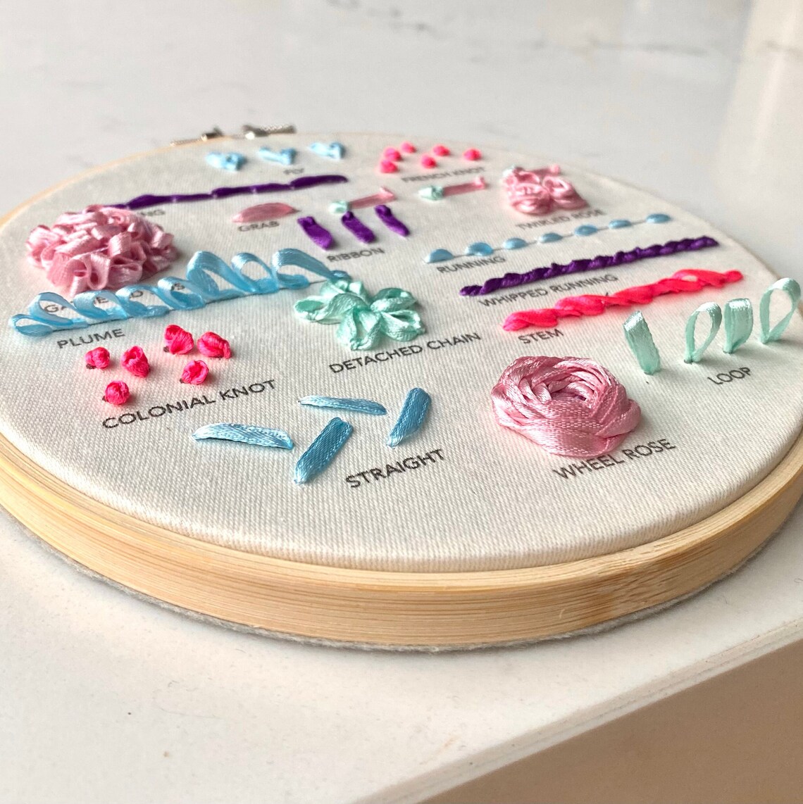 PDF Beginners Ribbon Embroidery Pattern Needlepoint Modern - Etsy