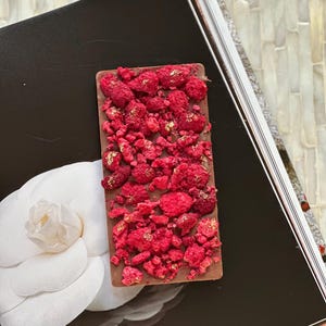 Handmade Belgian Milk and Raspberry Chocolate Bar
