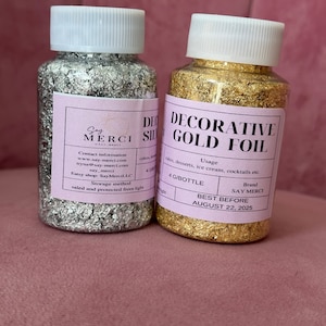 GOLD/SILVER flakes for food decoration 3 g