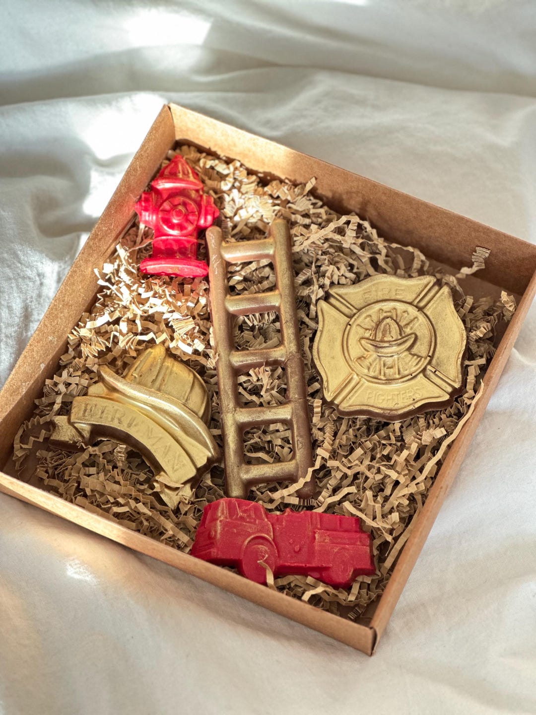 Belgian Chocolate Firefighter Gift Set | Handmade Chocolate for Firemen ...