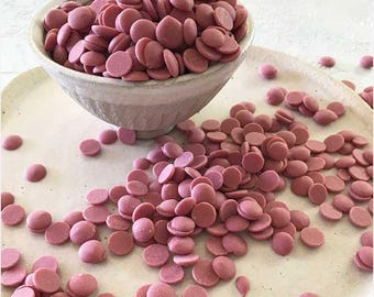 Premium Ruby Couverture Chocolate 33% (1 lb) | Gourmet Belgian Chocolate for Baking, Molding & Dessert