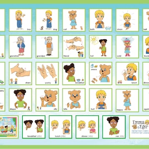 First Words 2- Reusable Sign Language Placemats