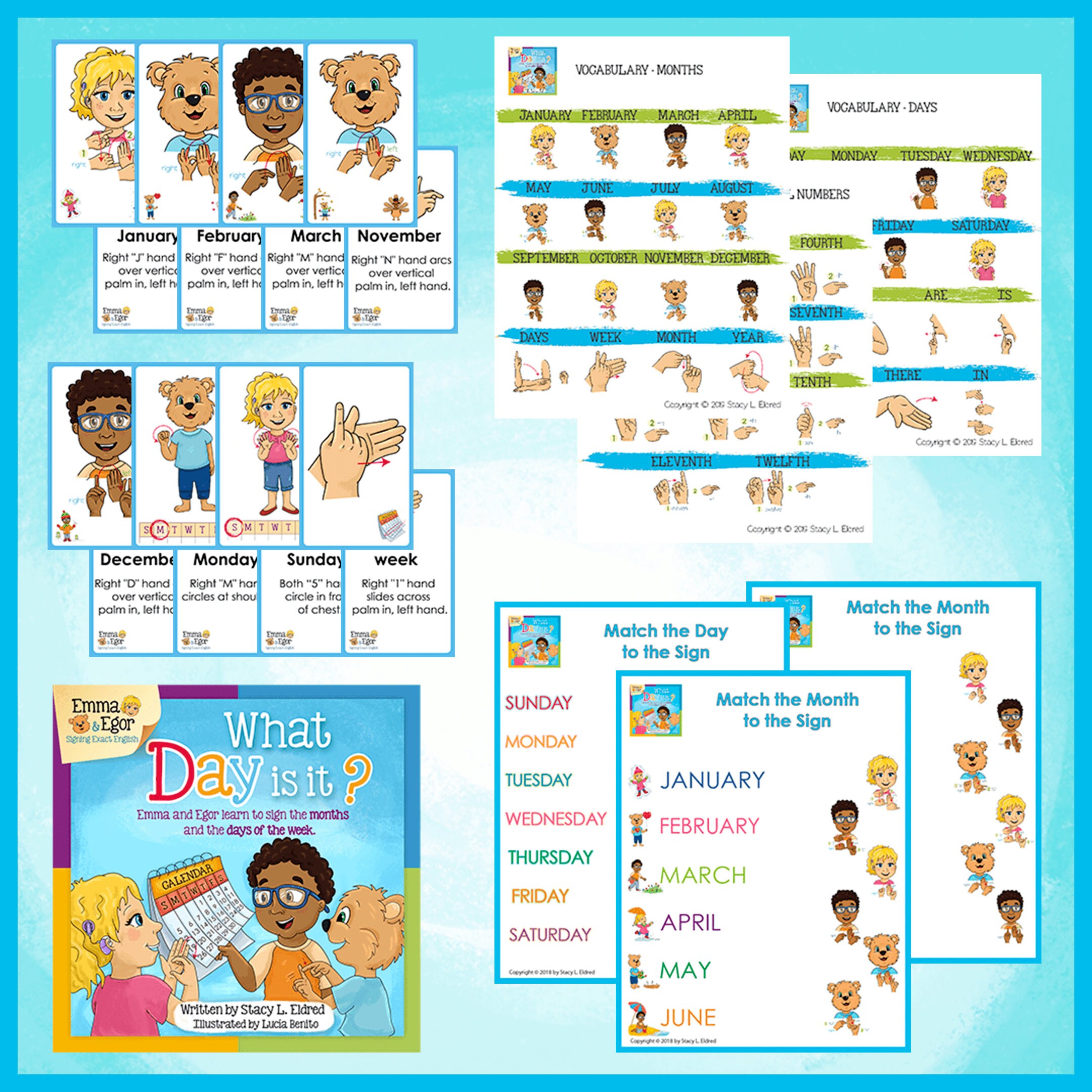 Sign Language Days of the Week and the Months of the Year - Etsy Ireland