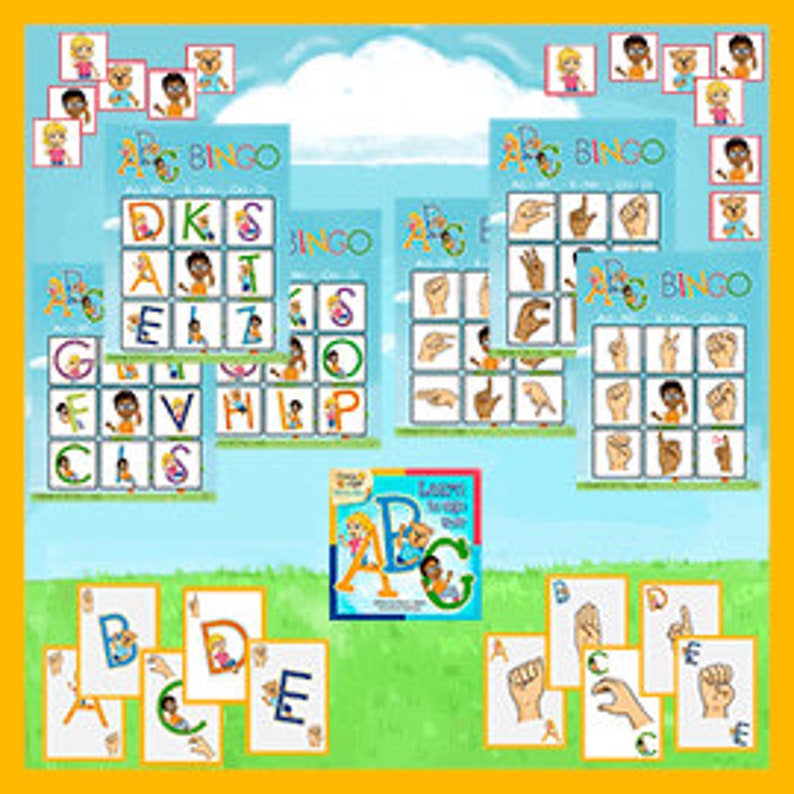32 Alphabet Flashcardsabc's in Sign Language Flashcards for Children Emma and Egor Signing