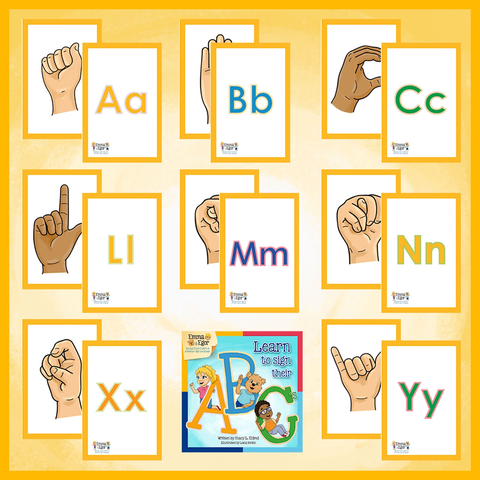 abc-sign-language-book-learn-sign-with-emma-and-egor-etsy