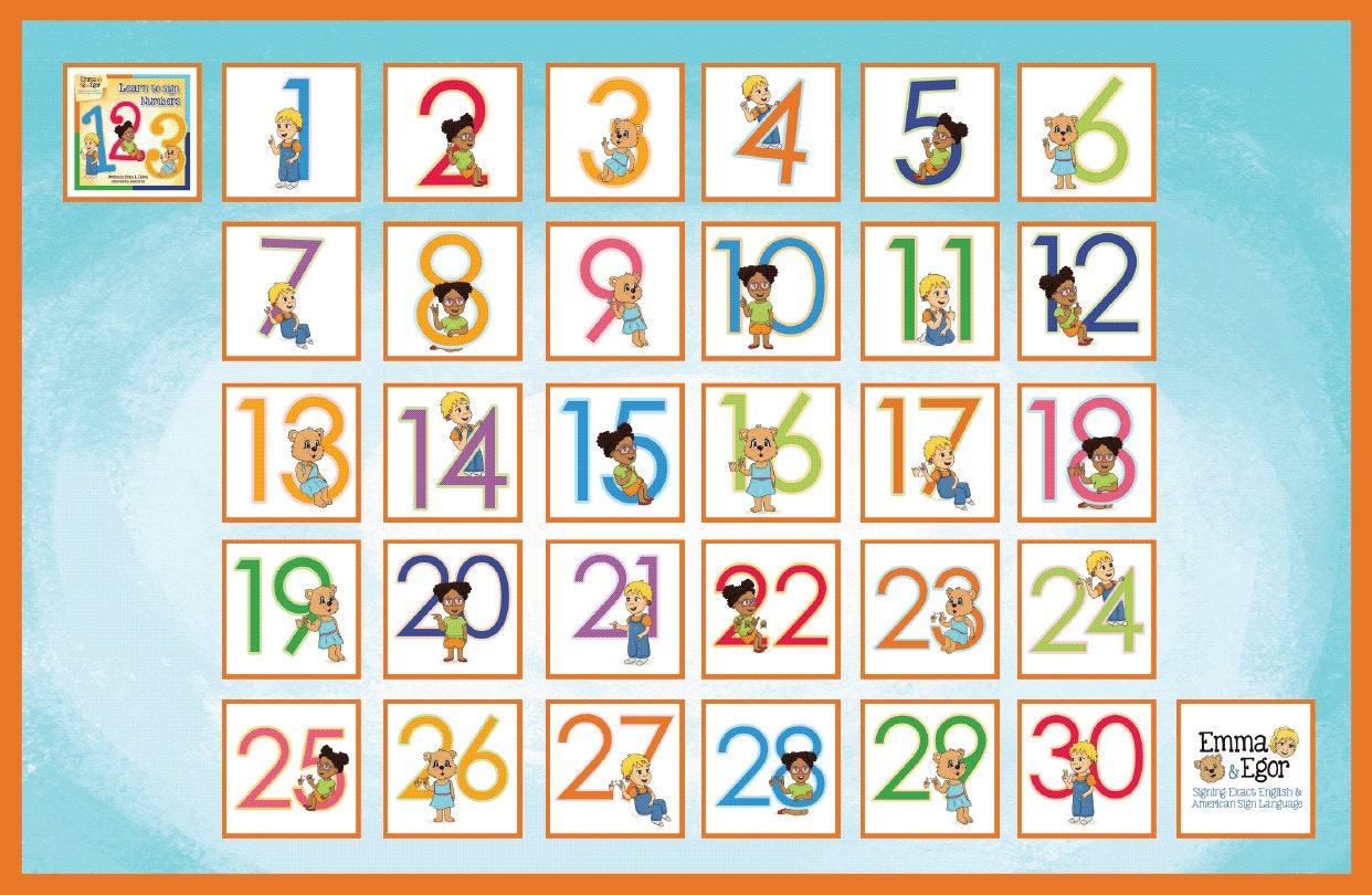 Sign Language Placemats 11x17doublesidedwipe Etsy