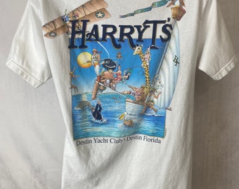 Vintage Harry T’s Boathouse Destin Florida T-Shirt Unisex Small