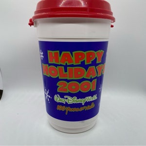 Vintage Disney World 2001 100 lat magii świąteczne wiaderko popcornu