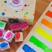 Handmade neon watercolors, handmade paint, neon pigments