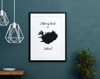 Islanda Stampabile. Poster verticale dell'Islanda. Stampa digitale islandese. Iceland Wall Art bianco e nero JPG,PNG