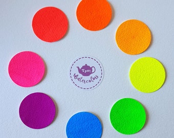 Acquerelli, vernici e pigmenti al neon fatti a mano