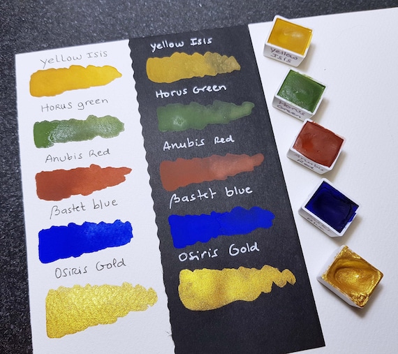 Ancient Egypt handmade watercolors, handmade paint, earth pigments
