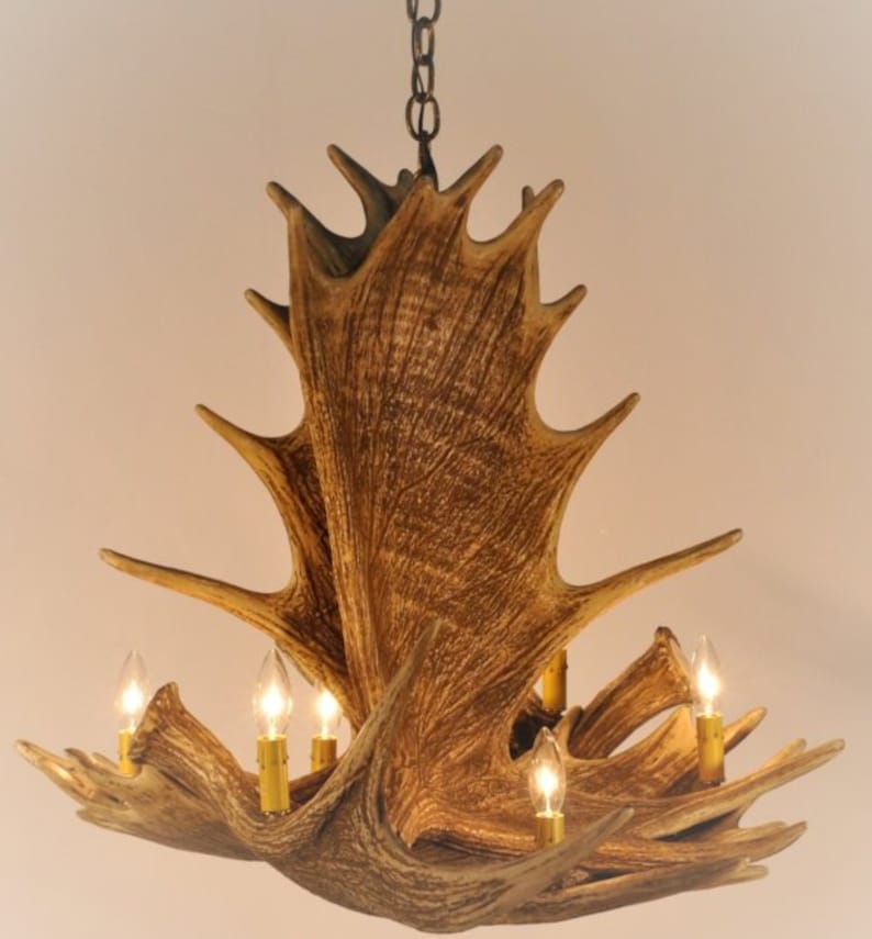 Moose 4 Antler Chandelier