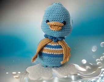 A cuddly duck with biting legs