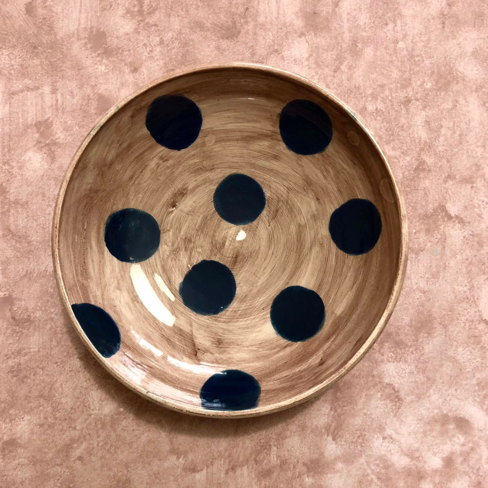 HandPainted Ceramic Plate / Polka Dot Etsy