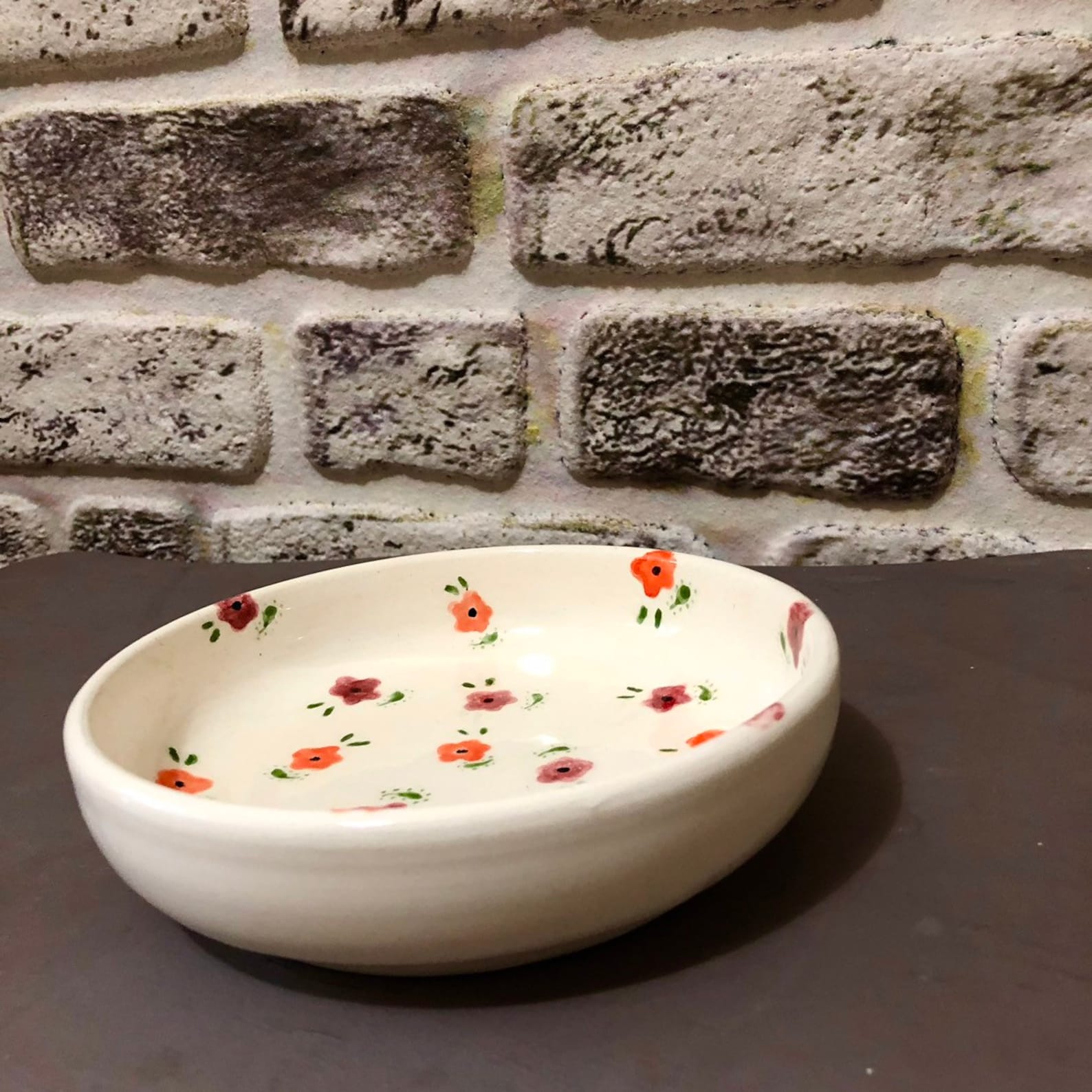 HandPainted Ceramic Plate / Polka Dot Etsy
