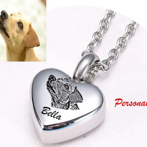 Cremation Pet Memorial Pendant Pet Urn Ashes Necklace Loss Etsy