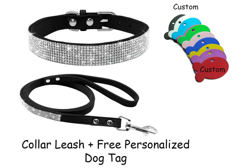 Personalized Dog Collar Bling Dog Collar Bling Leash Bling Etsy