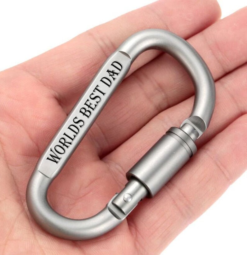 Personalized Carabiner Custom Carabiner Silver Engraved Etsy