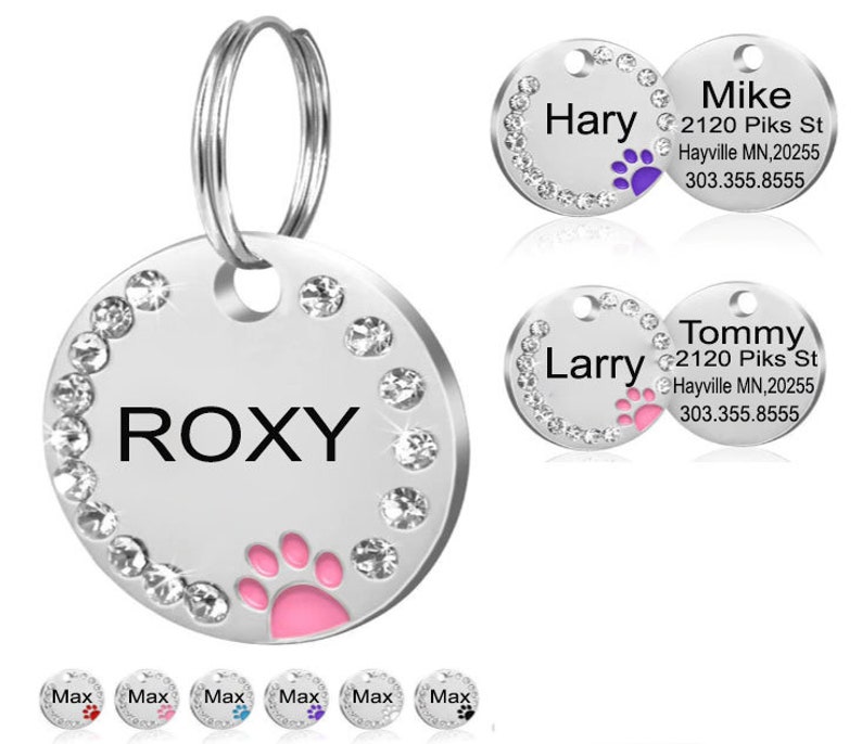 Personalized Dog Tagstainless Steel Dog Tag Bling Dog Tag Etsy