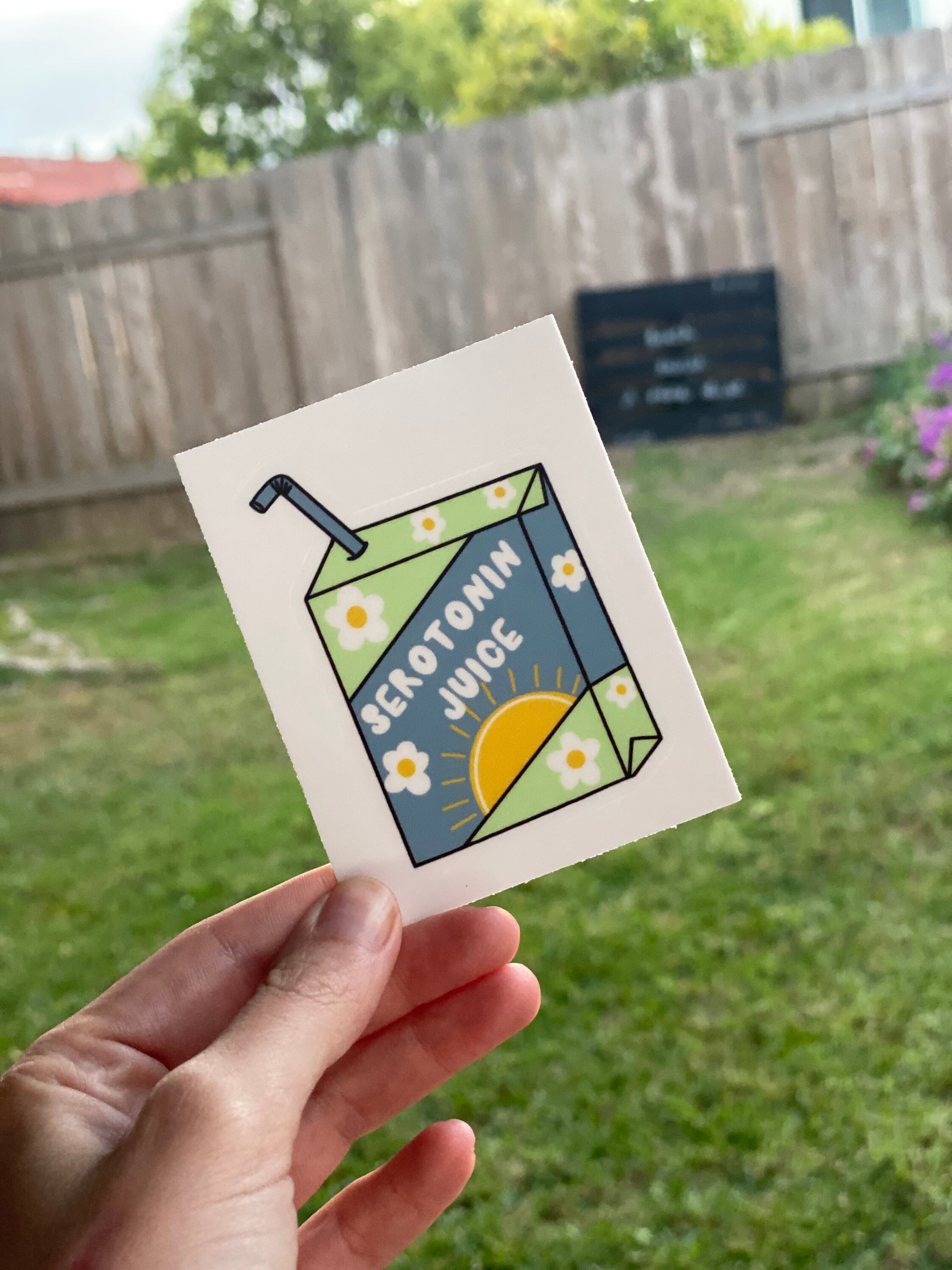 Serotonin Juice Mental Health Sticker die Cut Etsy