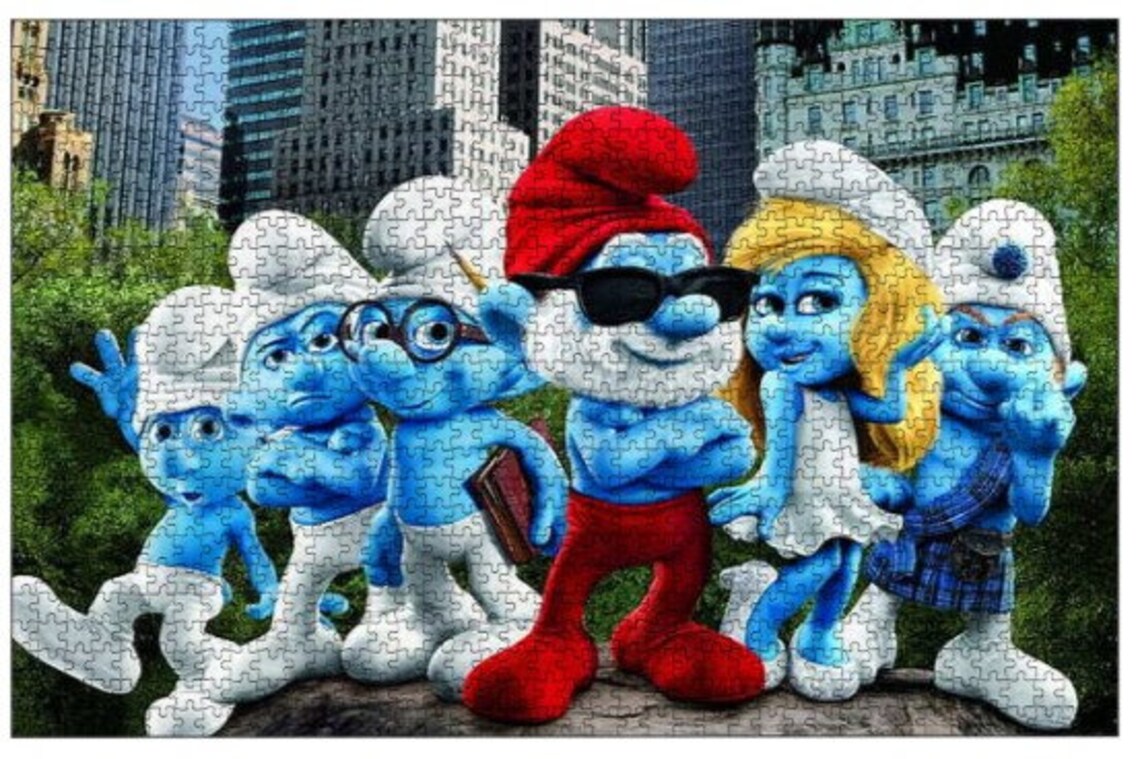 Smurfs Village Jigsaw Puzzle 1000 Pieces Birthday Gifts Etsy