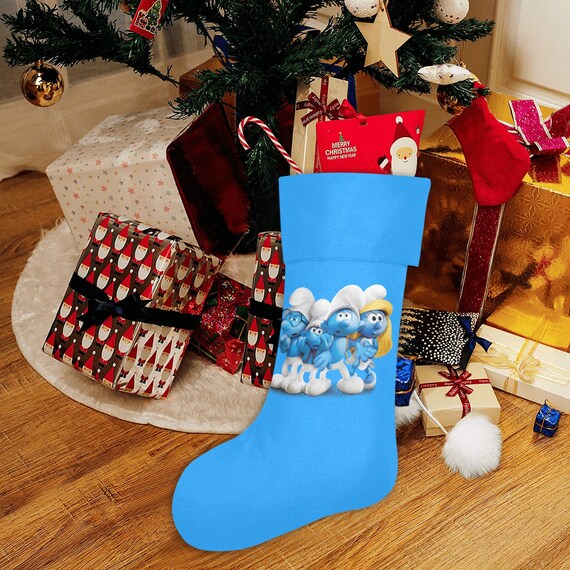 Smurfs Village Christmas Gift 2022 Smurfs Village Stocking Hanging Sock Ornament Christmas | Etsy