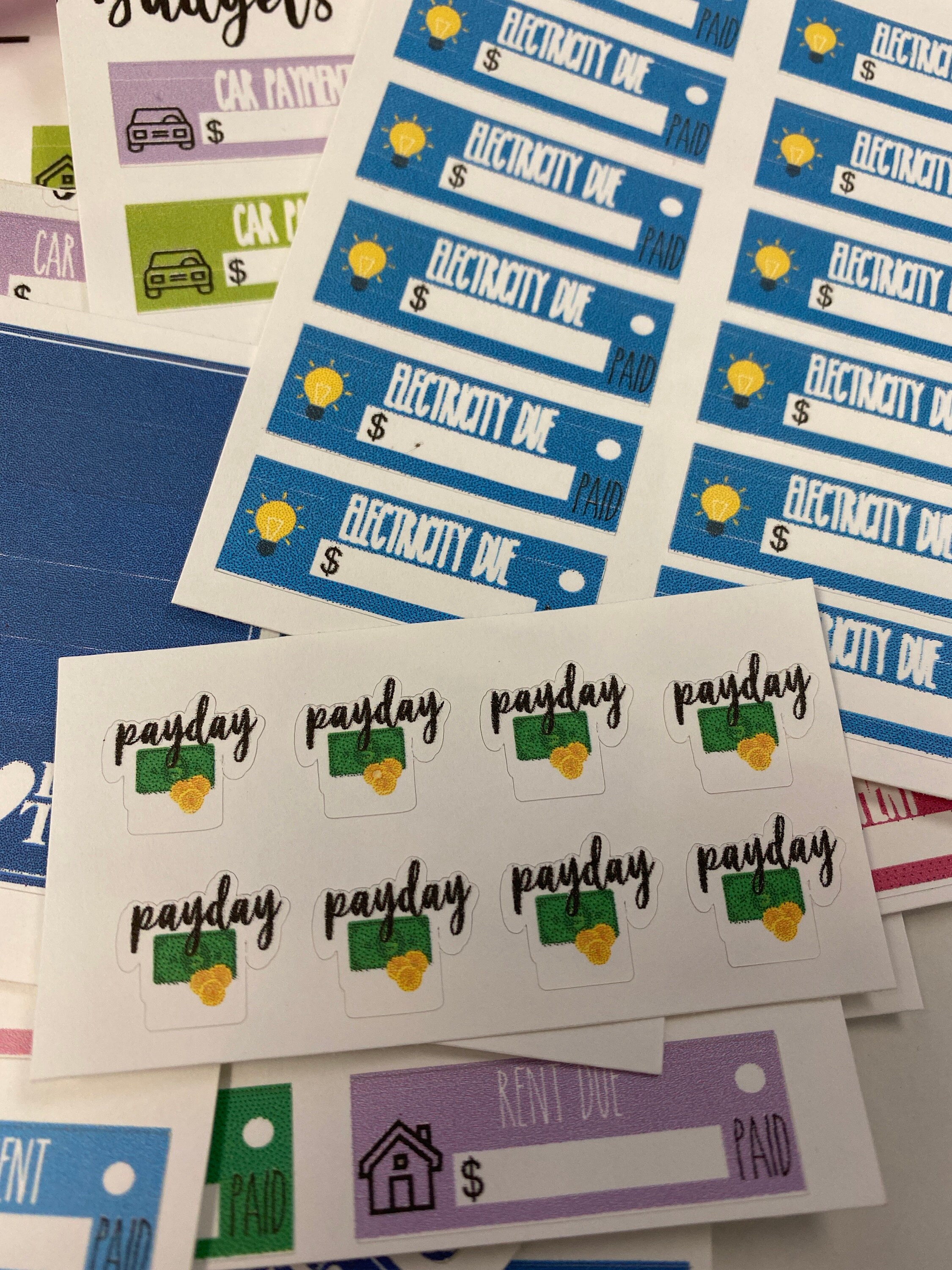 Budget Stickers Etsy