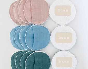 Reusable Makeup Pads.Set Of 5,10 Reusable Cosmetic Pads.Face pads.Natural linen makeup pads.Makeup removal.Zero Waste. Christmas Gift Idea.