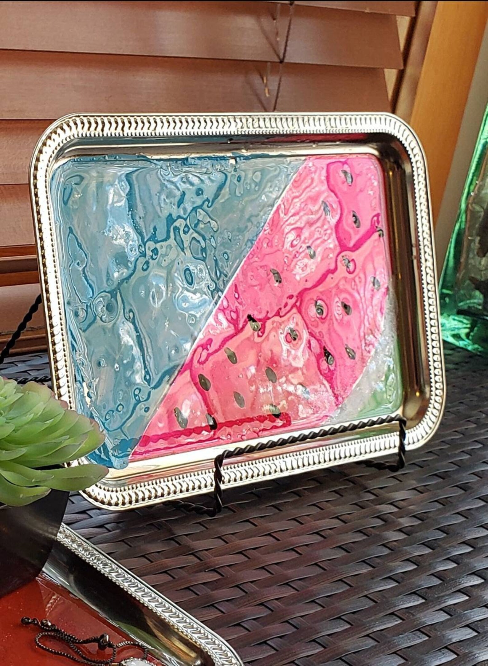 Decorative tray to hang on wall or for keys Etsy