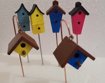 Fairy Garden Bird House Pick