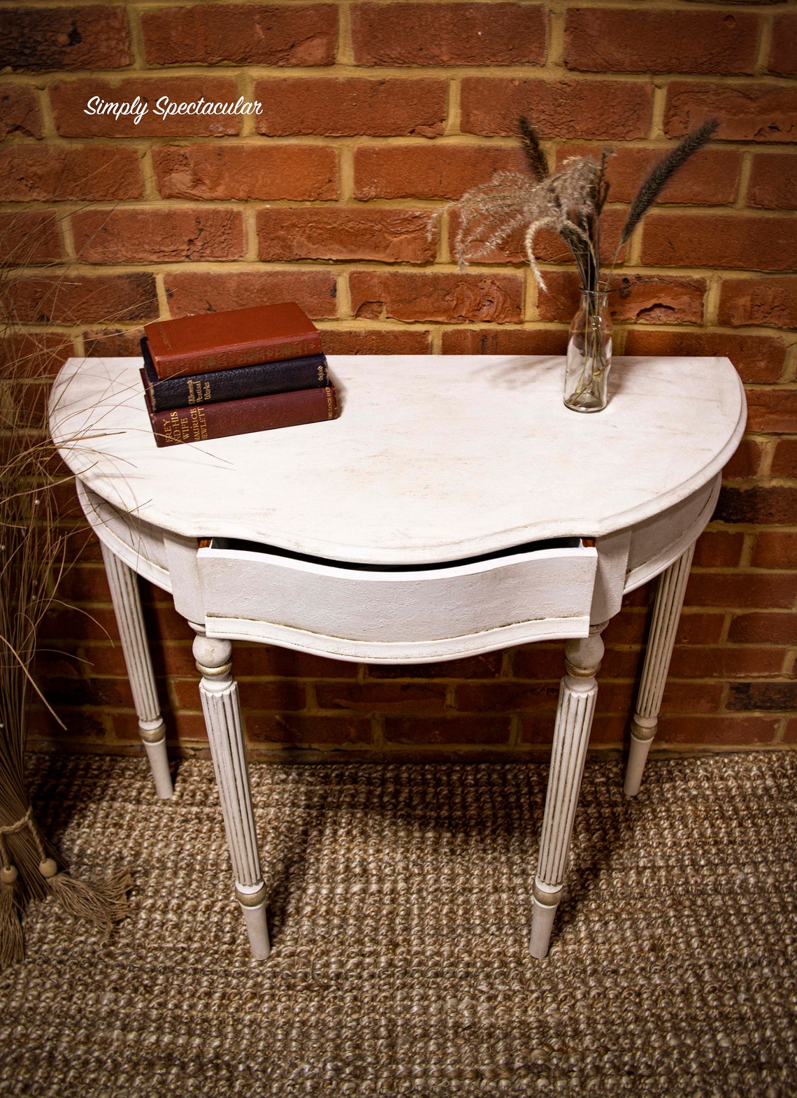 Half Moon Table / Hall Way Table Etsy