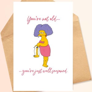 Funny Simpsons Birthday Card: Printable Greeting Card (Digital Download)