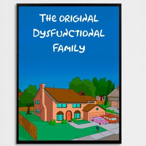 Simpsons Printable Wall Art | Simpsons Funny Art | Simpsons TV Show Art | Office Wall Art | Game Room Art | Home Wall Art | Digital Download
