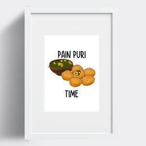Pani Puri Art Print: Indian Street Food, Desi Decor (Digital Download)