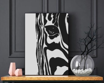 Abstract Wall Art Black & White Animal Print Black and White Animal Art Safari Art Minimalist Print Home Wall Art Gift for Him Gift for Her