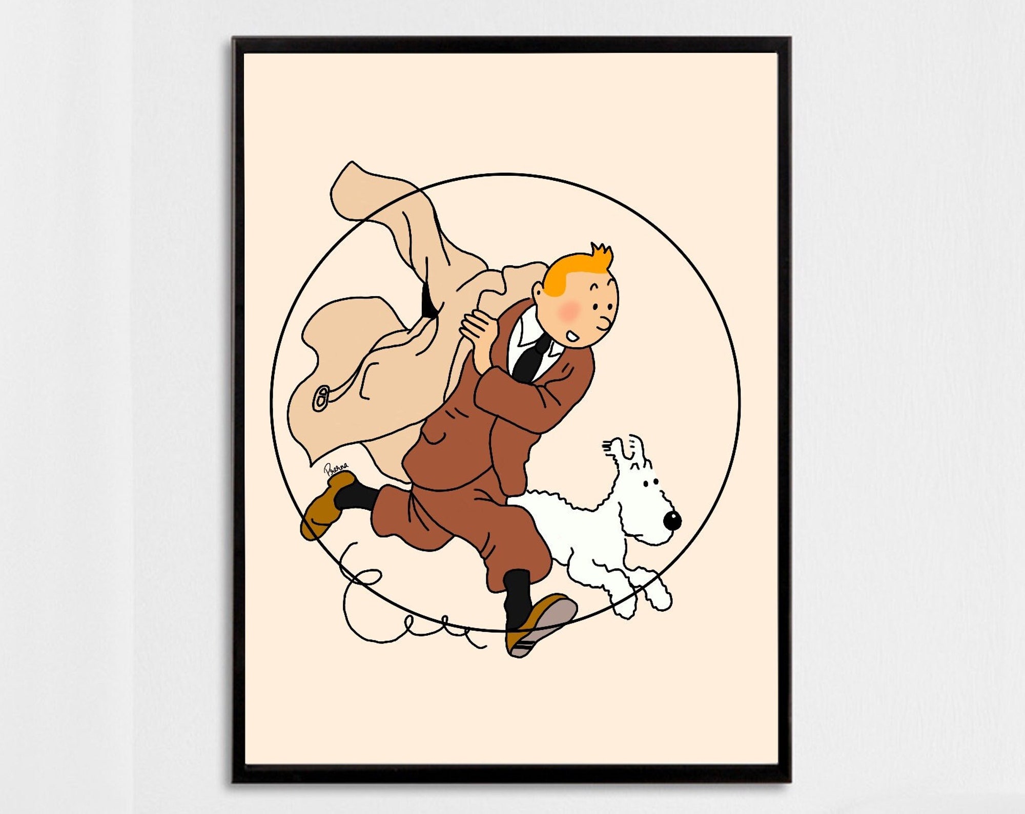 Discover Tintin Comics Printable Wall Art | Comic Poster | Comics Art Print | Office Wall Art