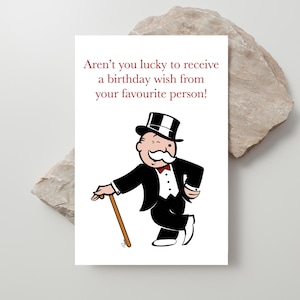 Monopoly Birthday Card: Funny Board Game Greeting (Digital Download)