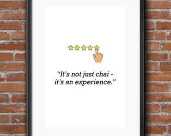 Funny Chai Indian Art Print: Minimalist Home Decor (Digital Download)