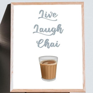 Chai Indian Modern Printable Wall Art | South Asian Art | Desi Art | Funny India Art | Minimalist Print | Home Wall Decor | Digital Download