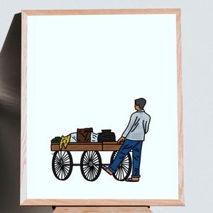 Indian Street Food Art Print: Desi Nostalgia Wall Decor (Digital Download)