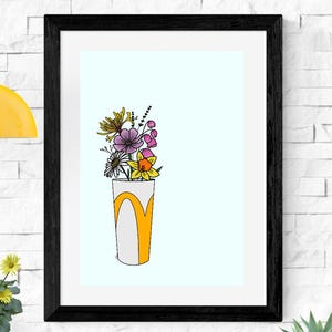 McDonalds Modern Printable Wall Art | McDonalds Funny Drink Art | McDonalds Food Art | Nostalgia Art | Home Wall Decor | Digital Download