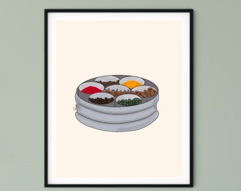 Desi Kitchen Art Print: Indian Spice Container (Digital Download)