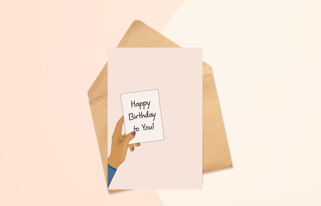 Handwritten Note Birthday Printable Greeting Card | Cute Birthday Card ...