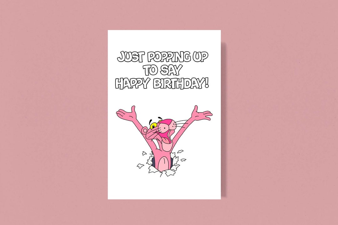 Pink Panther Comics Printable Greeting Card Pink Panther Birthday Card ...