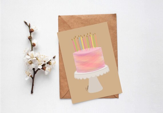 Happy Birthday Printable Card Printable Birthday Card Cute - Etsy