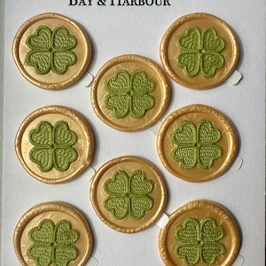 Set van 8 op de natuur geïnspireerde zegels, geborduurde bladzegels, stickers, doe-het-zelflakzegel, uitnodiging, voor cadeau, plantzegels, dagboekstickers