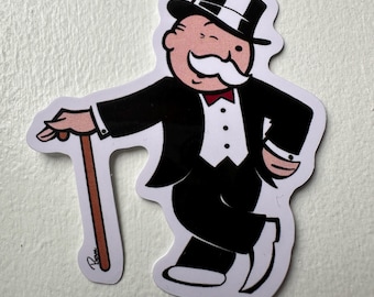 Monopoly Sticker: Waterproof Vinyl Decal for Laptop, Water Bottle