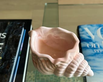 Handmade Ceramic Seashell Trinket Dish: Ocean Decor for Jewelry, Office, Kitchen