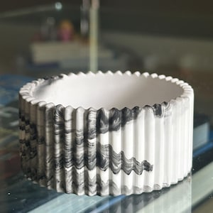 手作りセラミックリブ付き小物入れ | オフィスアクセサリーホルダー | ジュエリーボックス | キャンドルホルダー | 新築祝いギフト | 環境に優しいホームデコレーション